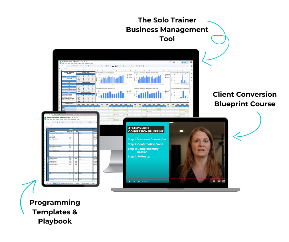 Screen Images of The Solo Trainer Biz Products